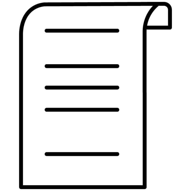 Scrolled paper icon