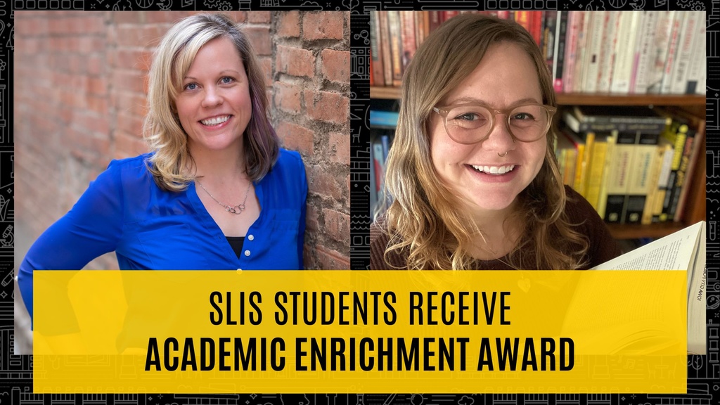 header image with photos of SLIS students and text reading "SLIS Students Receive Academic Enrichment Award"