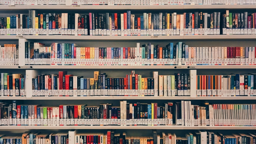 Several books on large bookcases